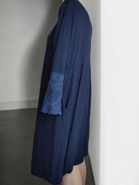 Комфортни халат Creative Mama з мереживом для вагітних та годуючих мам