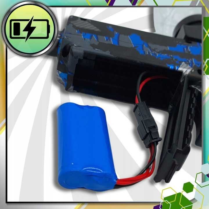 Pistolet automatyczny na kulki żelowe 7-8 z laserem glock akumulator