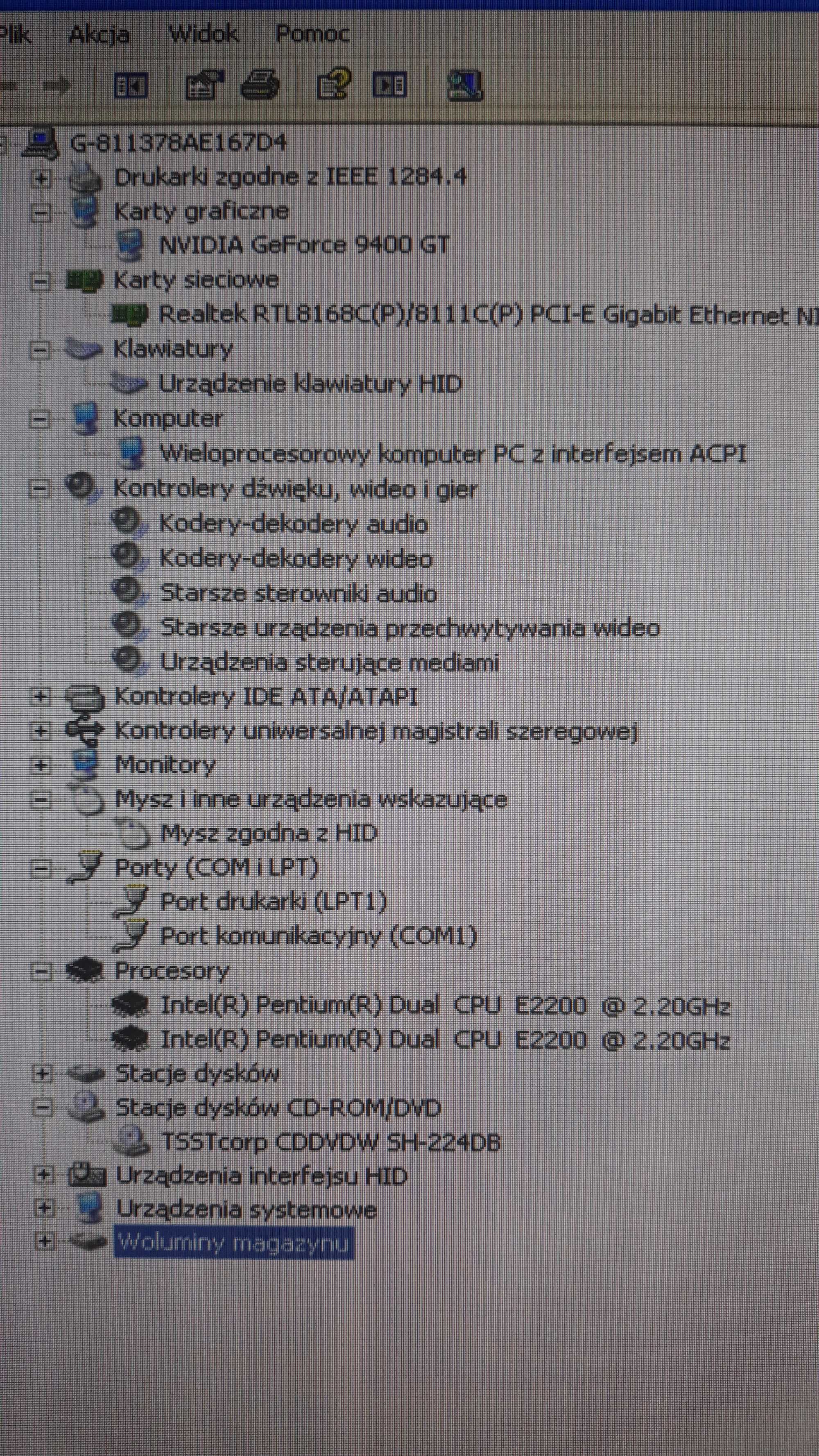 Sprawny komputer INTEL Pentium dual 2.20 > GeForce9400GT > RAM 3 GB