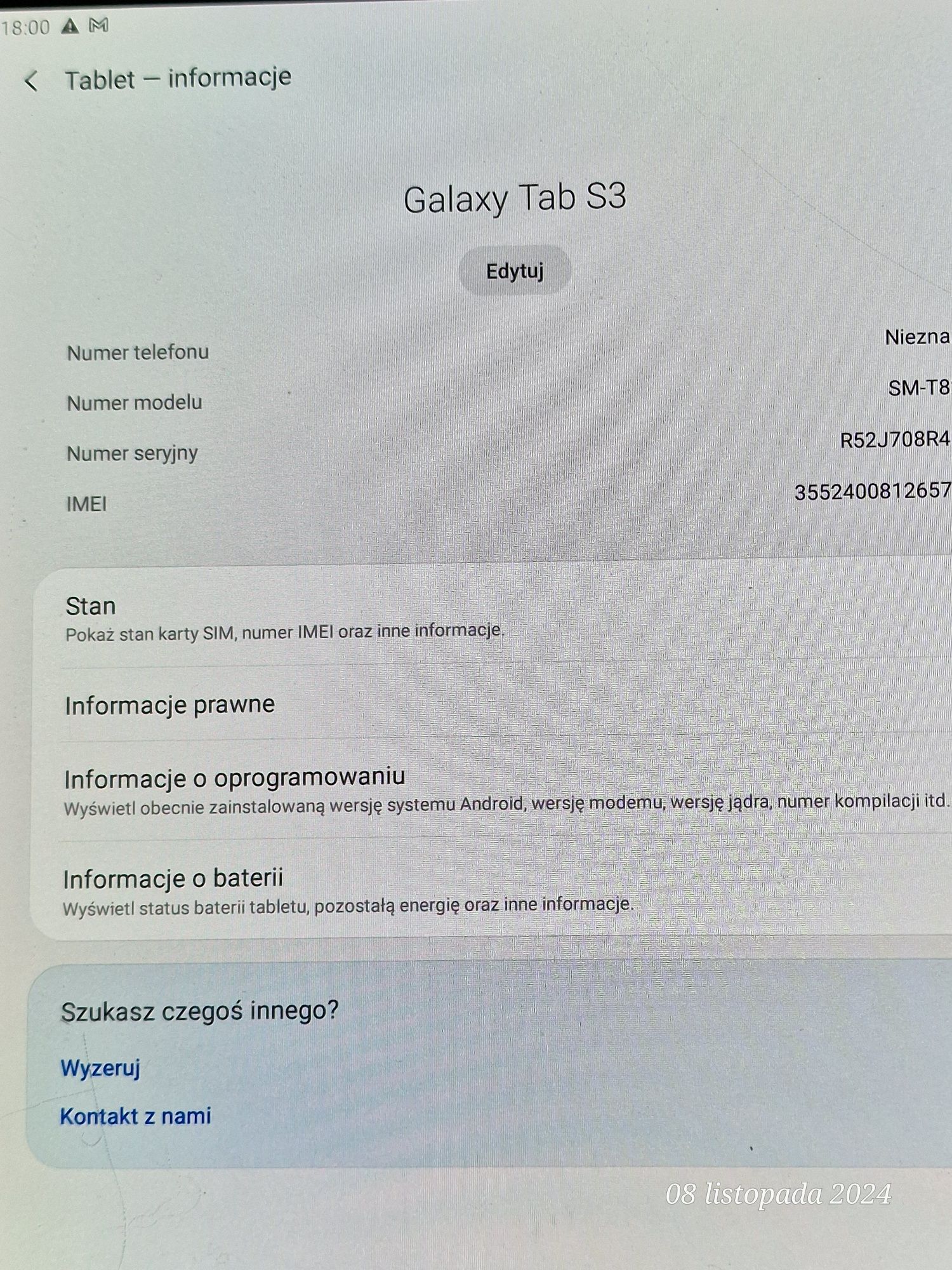 Tablet samsung tab 3 sm-t825 32G