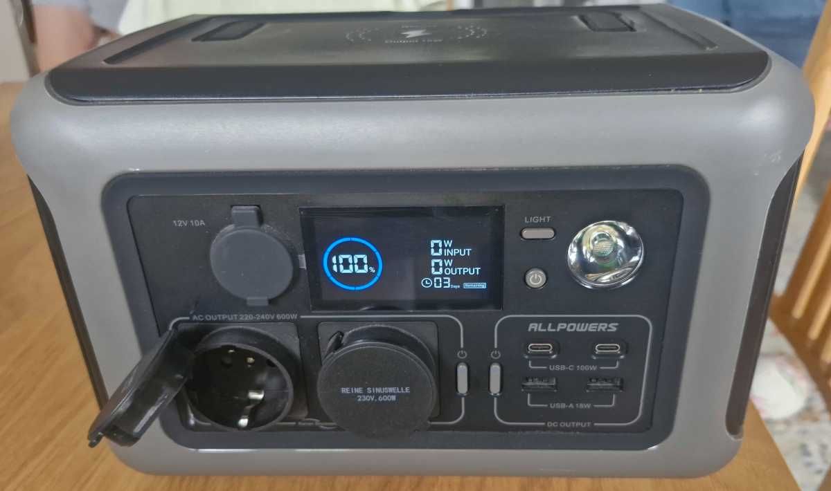 stacja zasilania / ładowania Allpowers r600 jak nowa+kabel zapalniczki