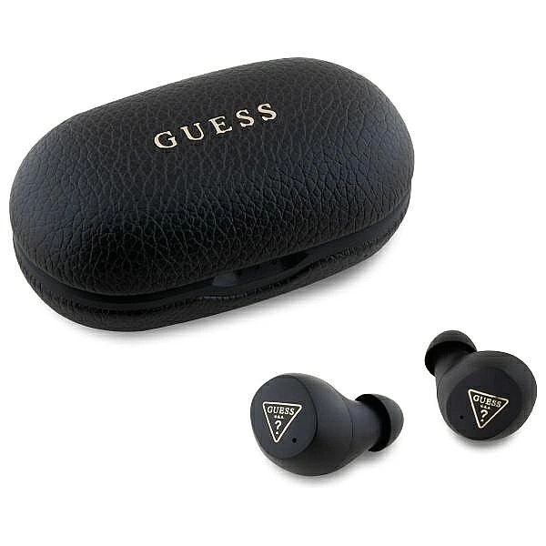 Słuchawki Bluetooth Guess Grained Classic Logo TWS + stacja dokująca -