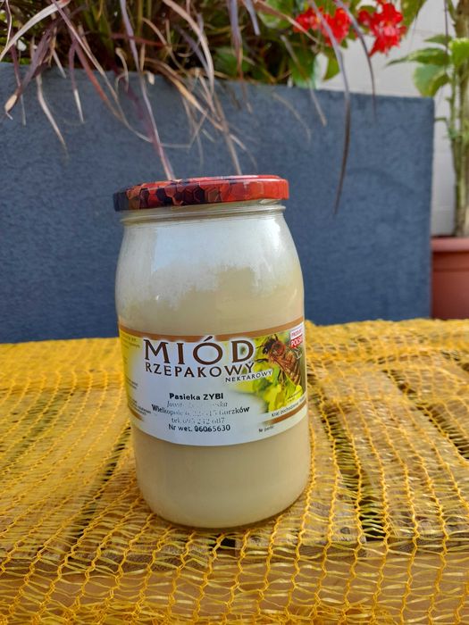 Miód rzepakowy 100 % naturalny 2025 r.