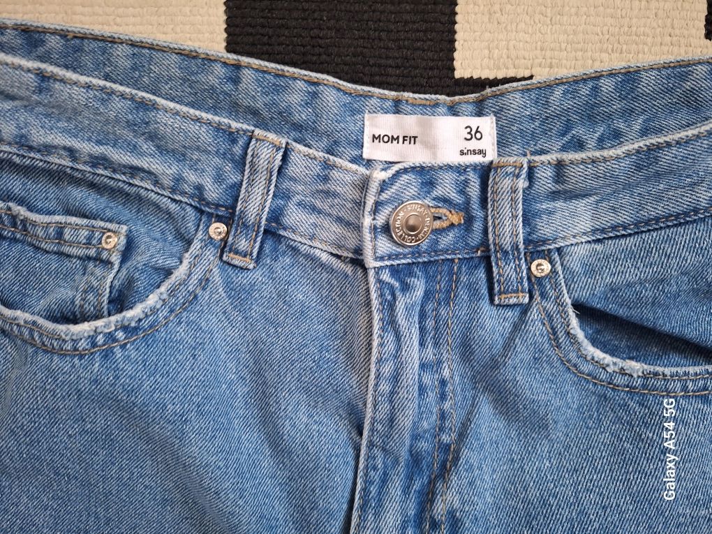 Jeansy mom fit rozm. 36