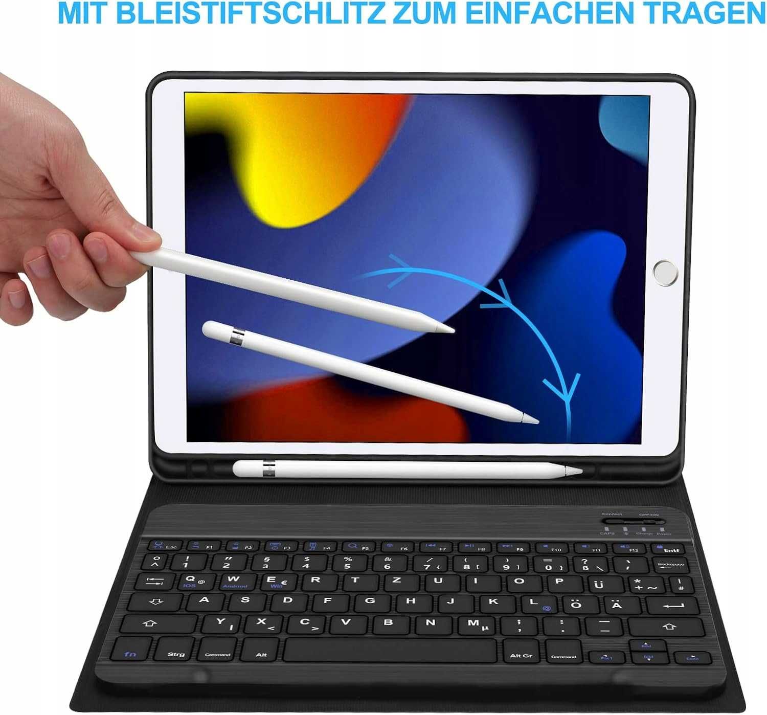 SENGBIRCH Etui na iPad 10.2 z klawiaturą QWERTZ