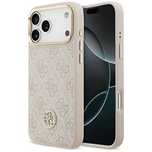 Etui Guess 4G Strass Logo MagSafe na iPhone 17 Pro Max - różowe