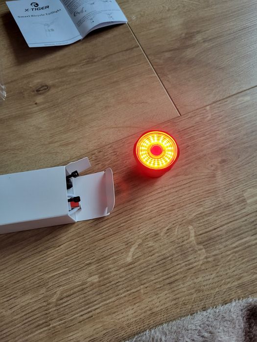Światło rowerowe tylne, okrągłe, USB C