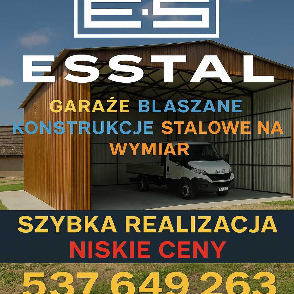 Garaż Blaszany-Blaszak | Schowek | Magazyn| Wiatka| Garaże  - ESSTAL*