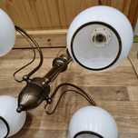 Stara lampa 4 ramienna z kloszami