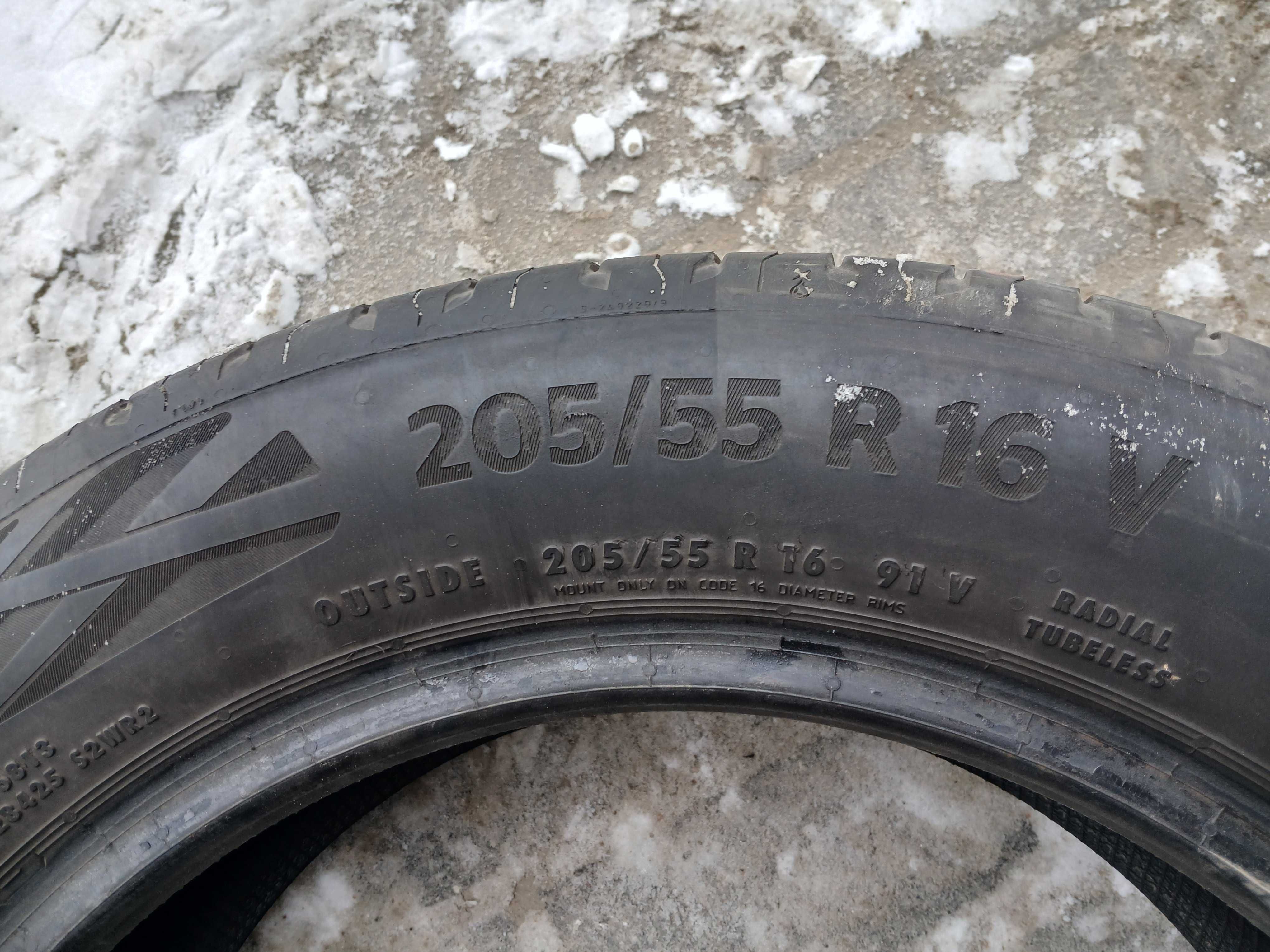 2x używane opony letnie 205/55 R16 Continental q1Montaż GWARANCJA