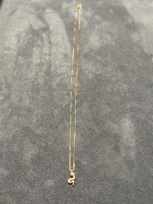 Colar - Serpente com diamante - 18 K  - 0.01ct. tw. Diamante (Natural)