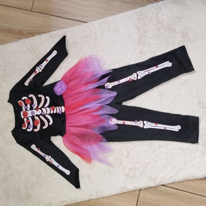 Костюм скелет девочка на хелоуин хеловин