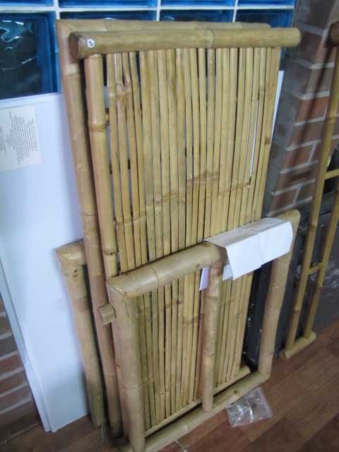 Ławka Ogrodowa 2 osobowa sofa Bambus z poduszkami na siedzisko VIDA