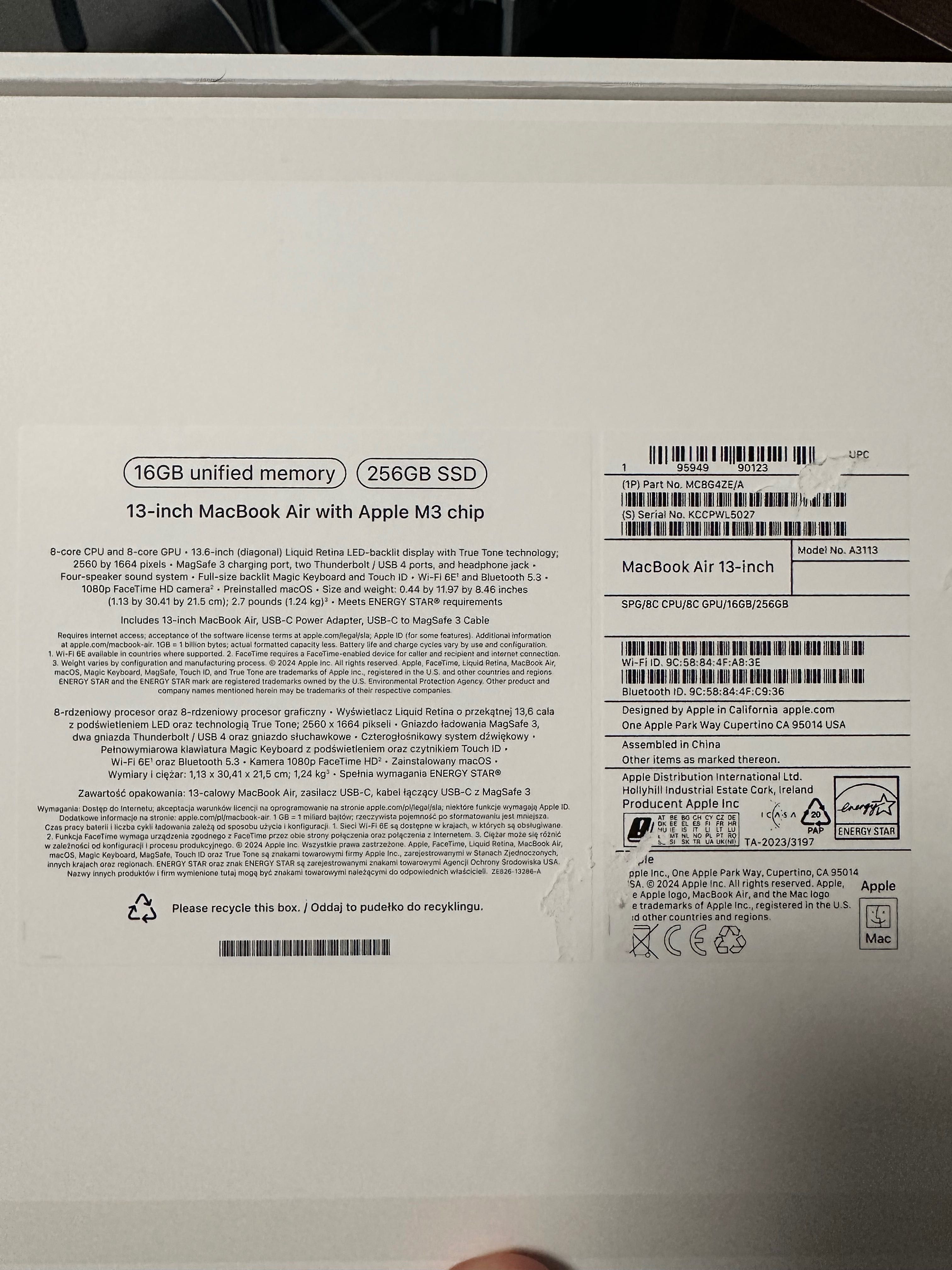 MacBook Air M3 2024