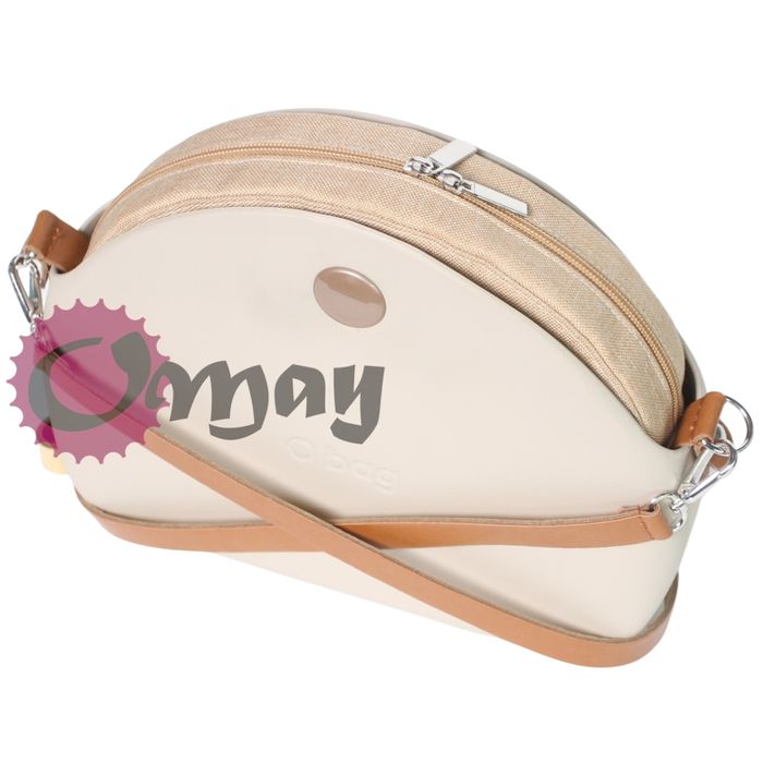 organizer OBAG MOON LIGHT beżowy len biszkopt 2 kieszenie wkład OMAY