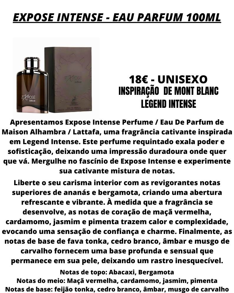 Expose Intense - Eau de Parfum 100ml - Unisexo