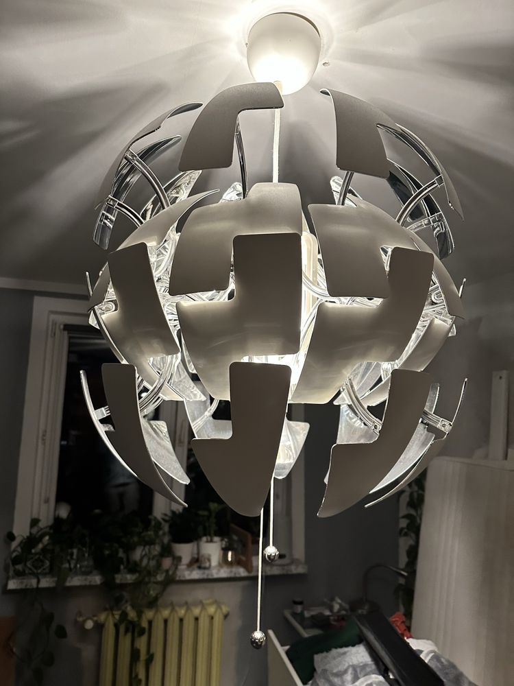 Lampa IKEA PS 2014 52 cm Biała Srebrna