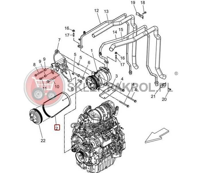 Pasek klimatyzacji McCormick X4.30 Landini Rex 4-070, 6619.151A1