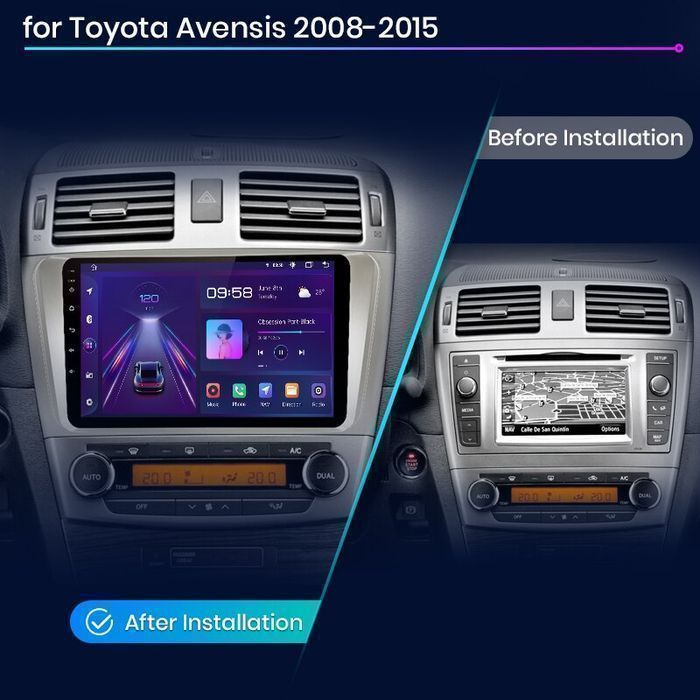 Radio nawigacja Toyota Avensis T27 2008 - 2015 Android Carplay 2GB