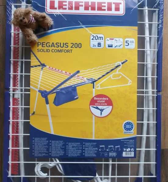 Сушка для білизни з колесиками, підлогова сушарка Leifheit Pegasus 200