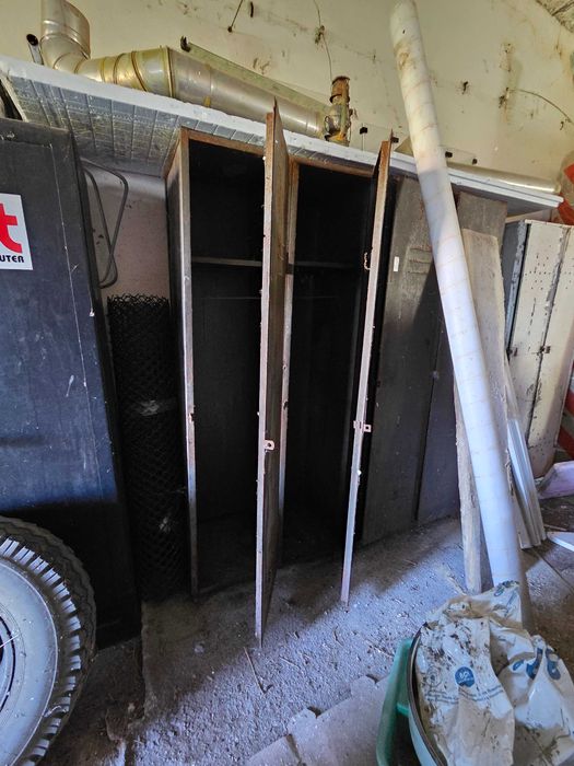 szafki robocze na ubrania podwójne 3 sztuki