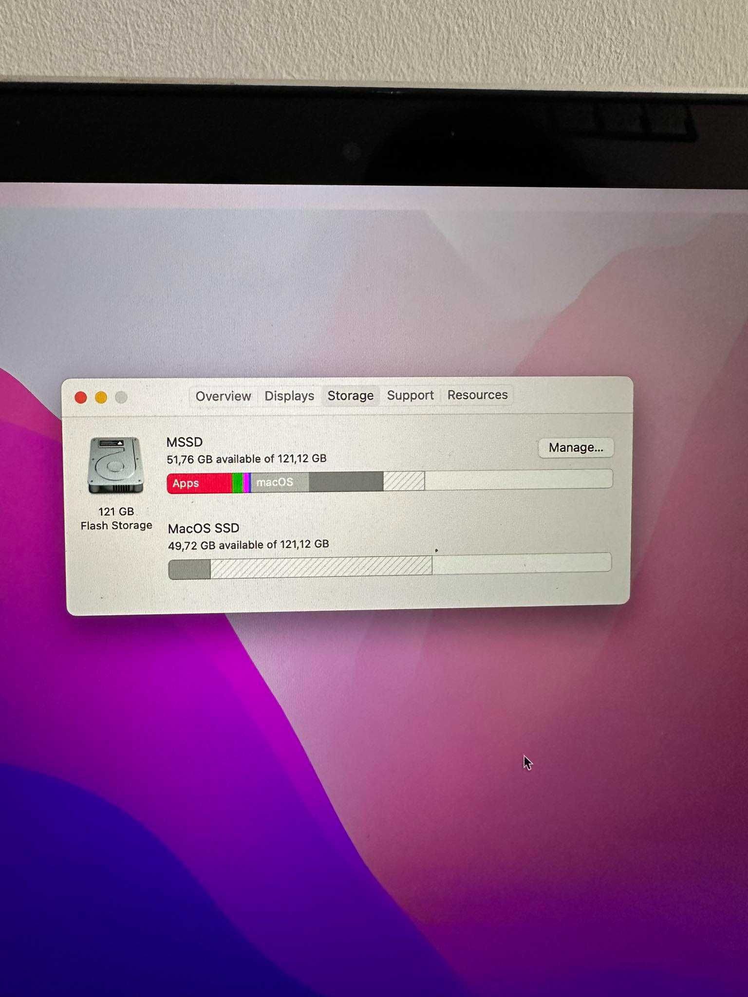 MacBook pro 2015 13" 8 GB /128 ssd