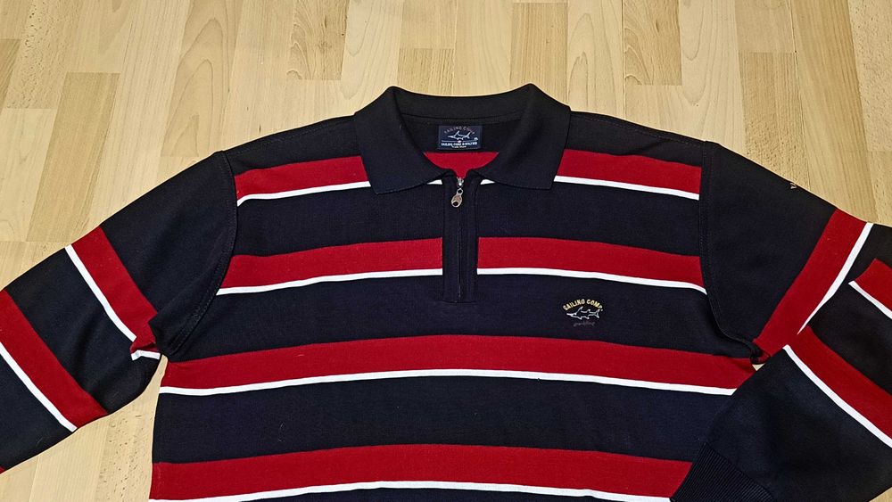 Męski lekki sweter SAILING COMP r.XL wełna stan bardzo dobry