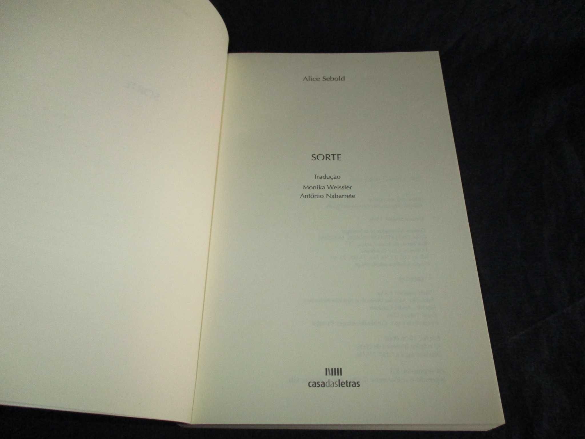Livro Sorte Alice Sebold