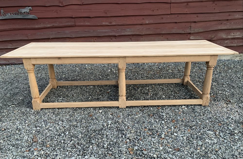 Stół lity dębowy oczyszczony surowy DUŻY 290 cm