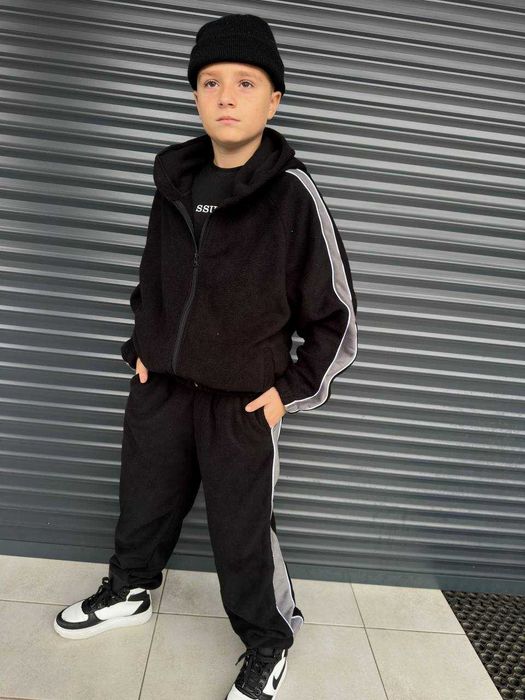 Зимовий хлопчачий костюм на двосторонньому флісі.3 кольори, 134-164р