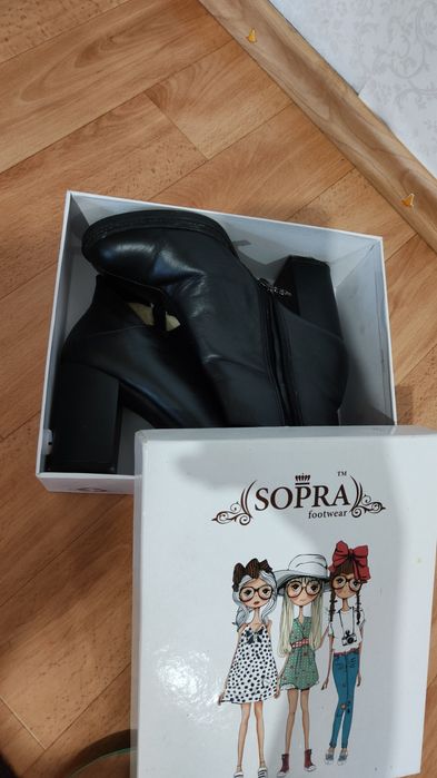 Ботильйони зима ботінки шкіряні короткі ботинки на каблуке кожа