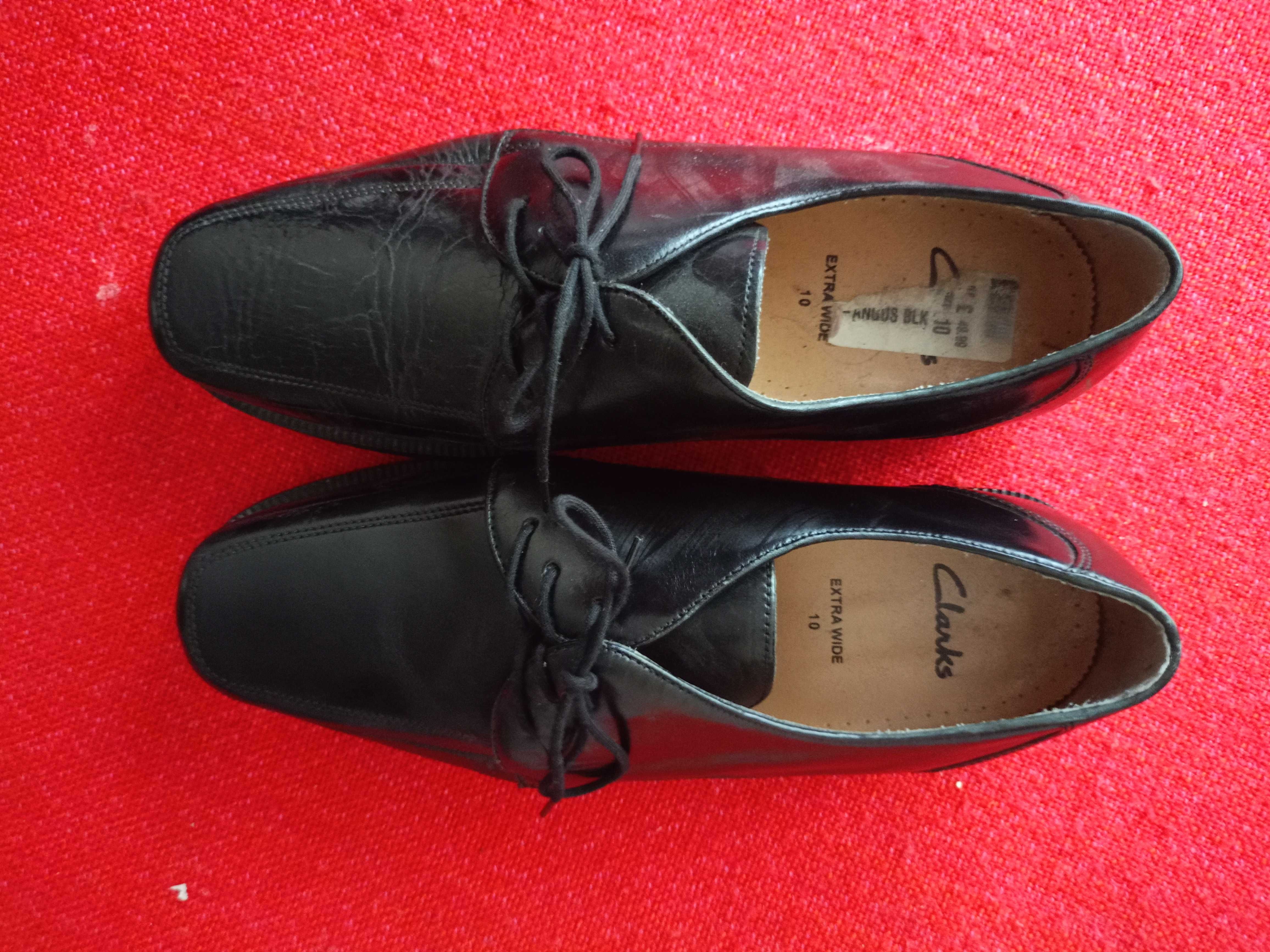 CLARKS Extra Wide Lakierowane roz UK.10 44,5 28,5cm Skóra JNowe