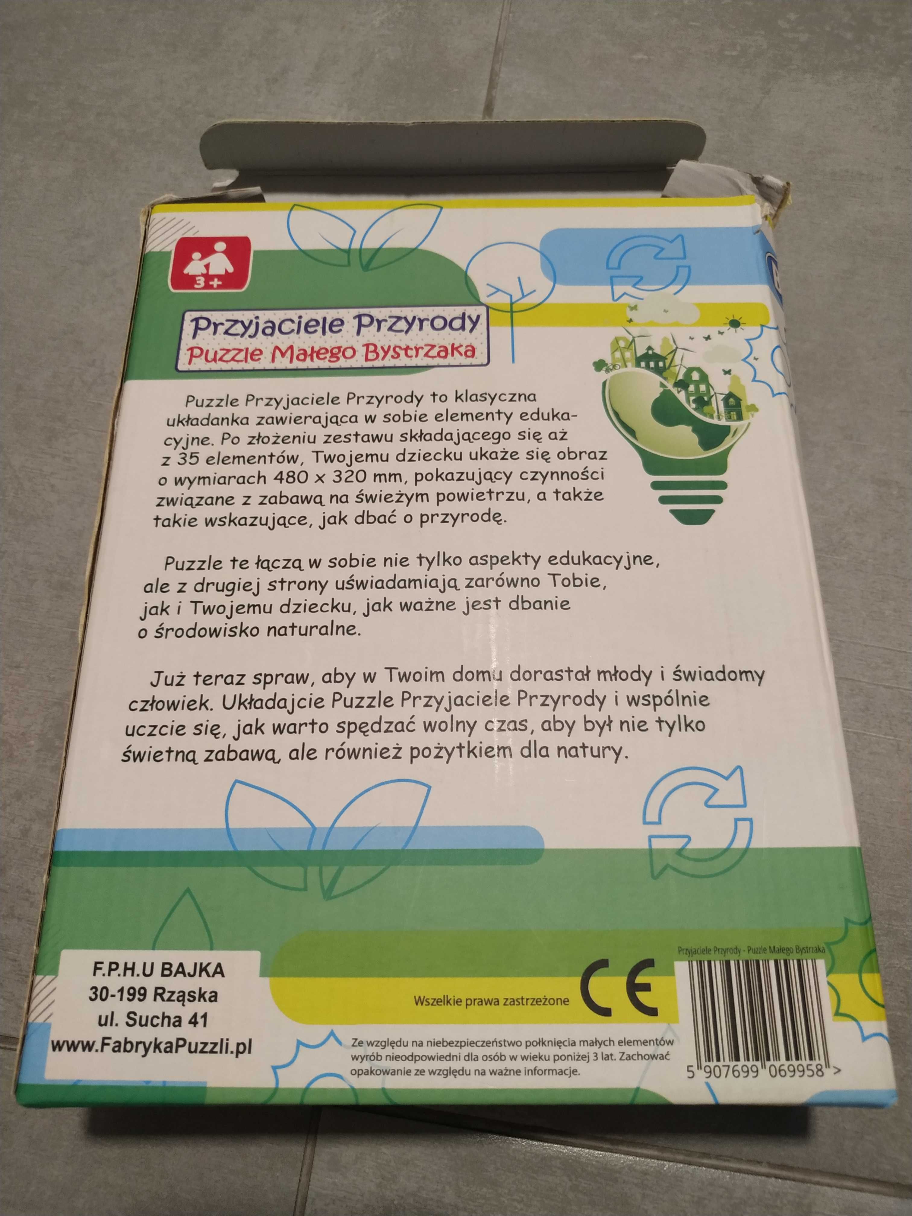 Puzzle 35 elementów / SPRAWNE / Przyjaciele Przyrody / DARMOWA DOSTAWA