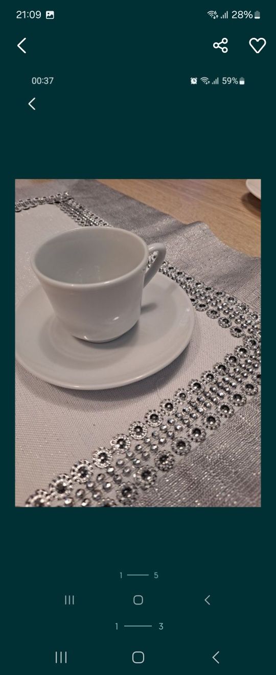 Komplet z białej porcelany Tanio