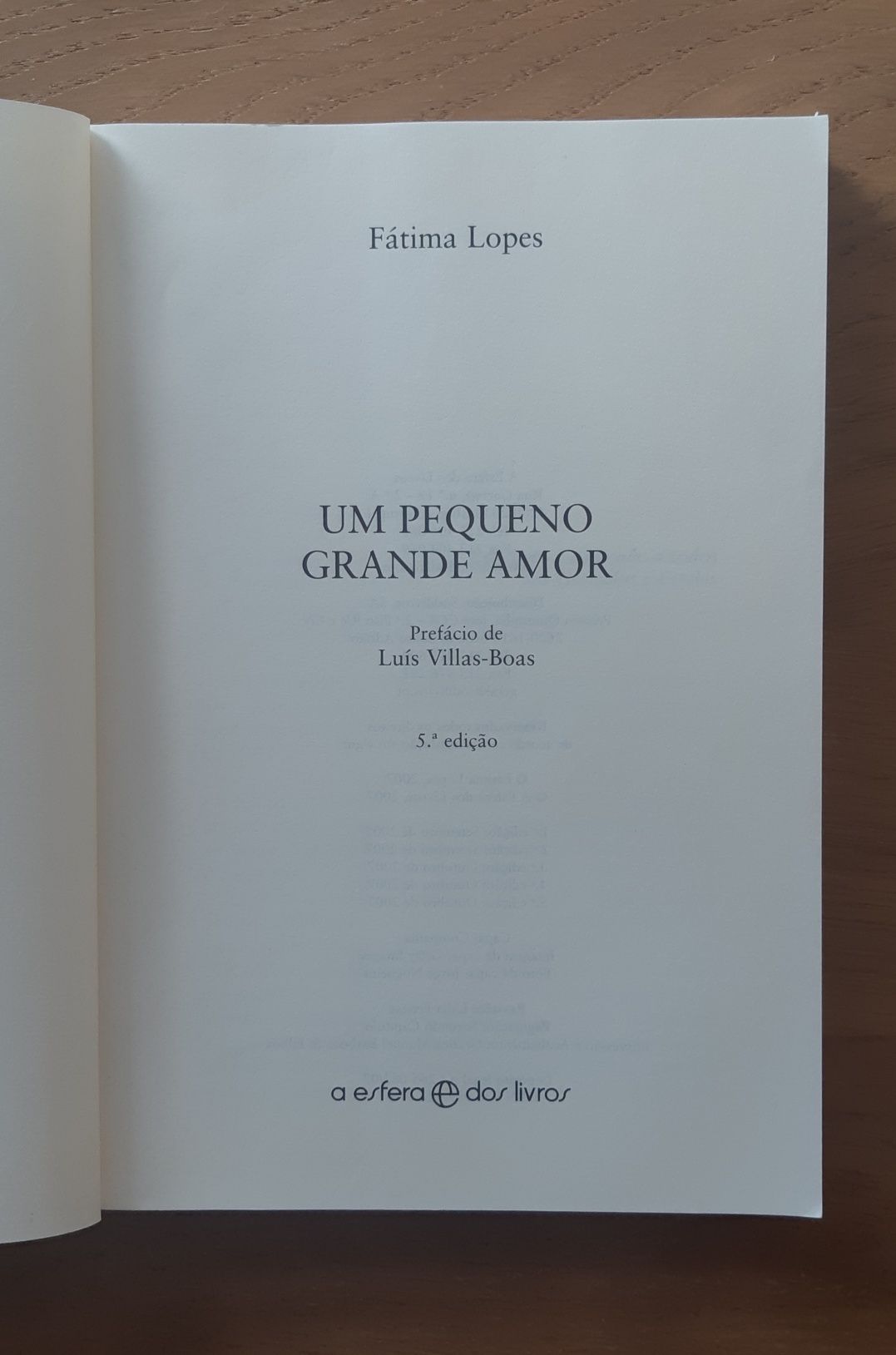 Livro "Um Pequeno Grande Amor"