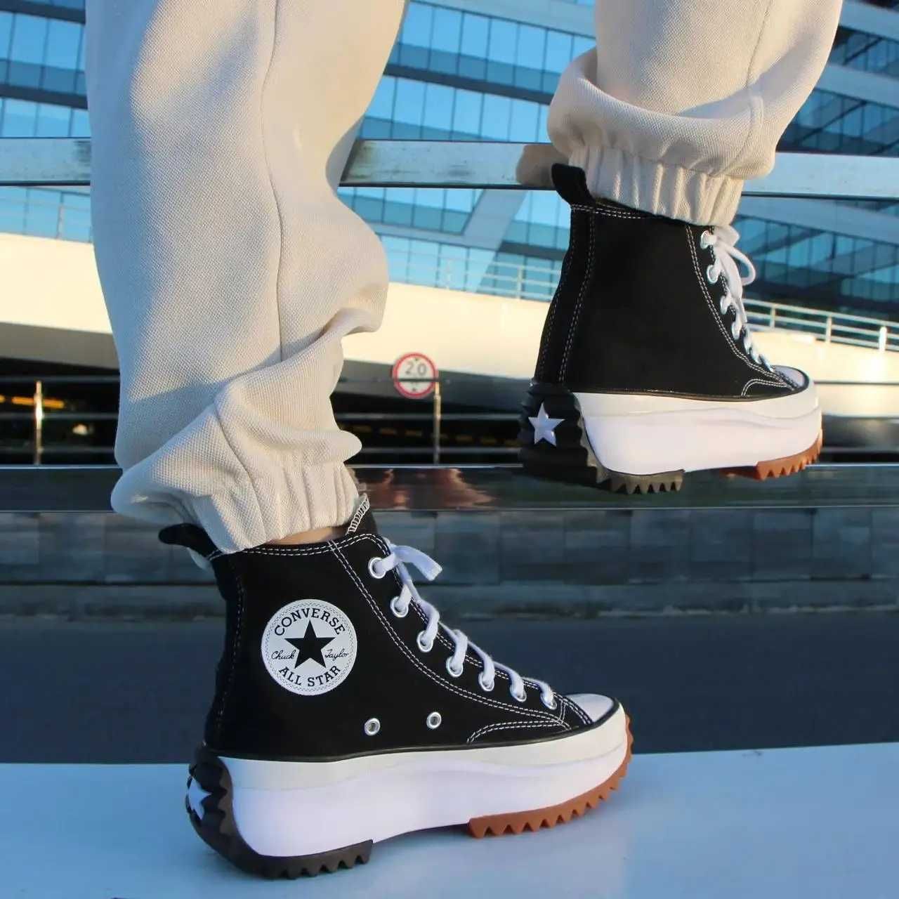 Жіночі Кеди Converse Run Star Hike Black / Конверс Ран Стар Хайк Чорні