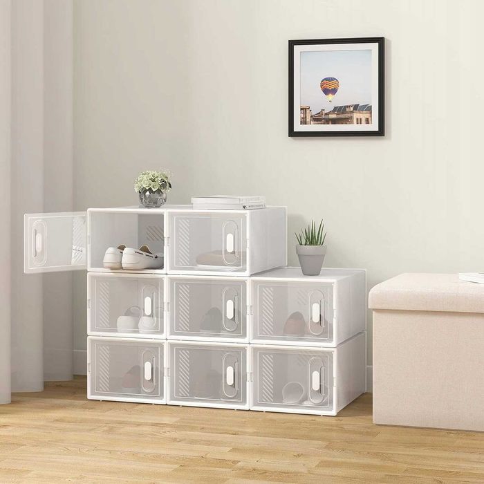 WOLTU Szafka Na Buty Organizer 50 x 75 x 36 cm BIAŁY NrP334