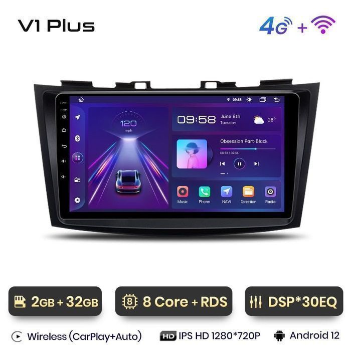 Suzuki Swift 4 Radio nawigacja Carplay Android Auto 2GB plus