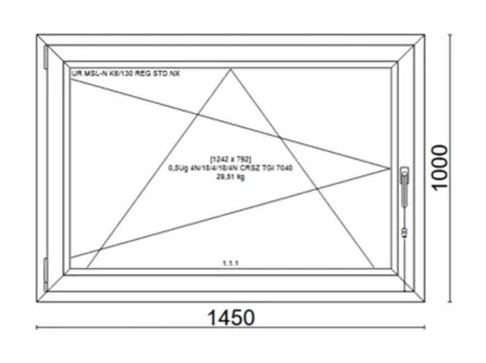 Okno PVC Veka Trzyszybowe Plastikowe Rozwierno-Uchylne Każdy Wymiar