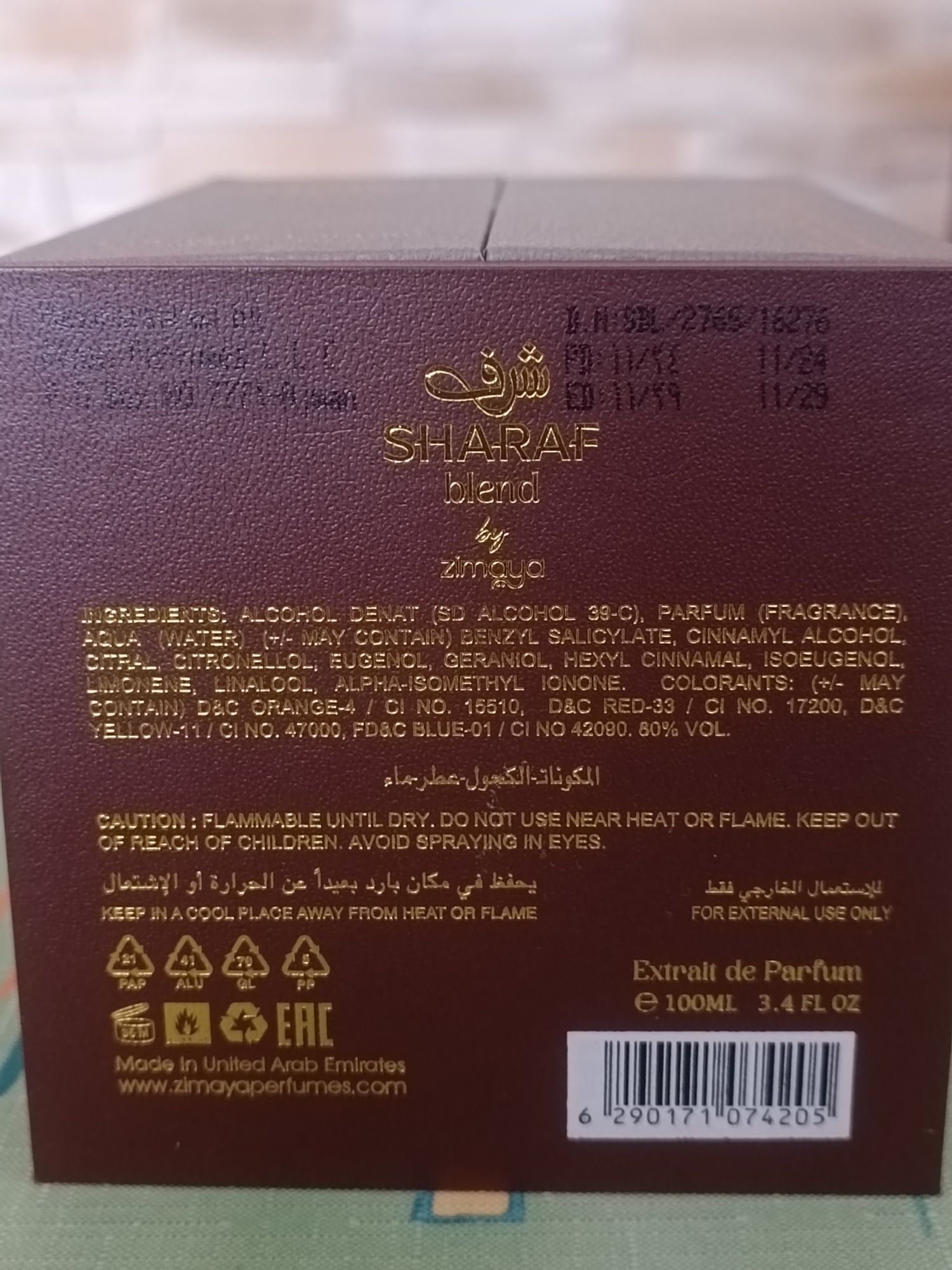NOWE!!! Perfumy arabskie Zimaya SHARAF Blend 100ml