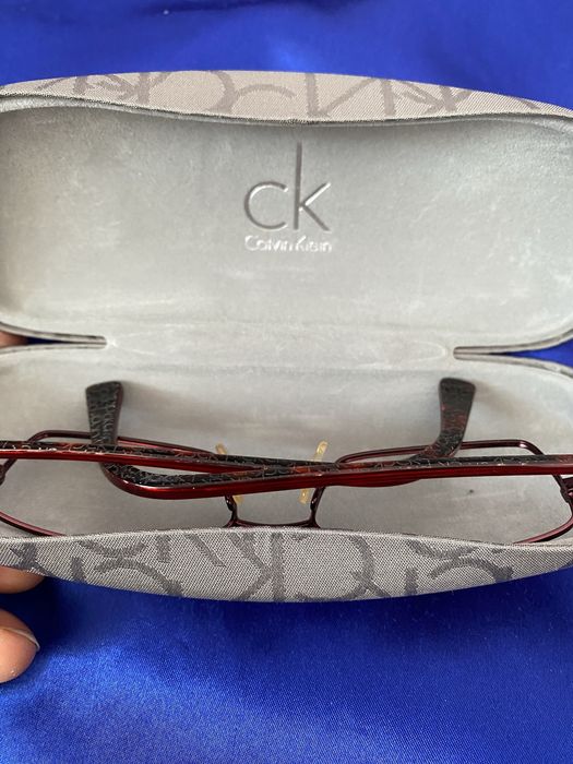 Calvin klein металлическая оправа для очков с футляром