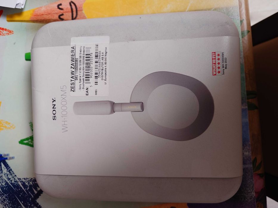 Słuchawki bezprzewodowe Sony WH-1000XM5 ANC Nauszne Bluetooth