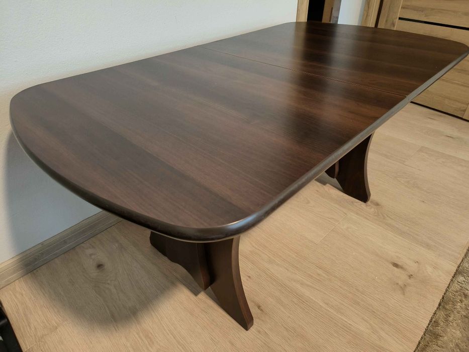 Stol drewniany ciemnobrązowy