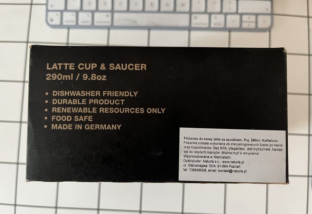 Nowa filiżanka Kaffee Form Latte Cup 290 ml