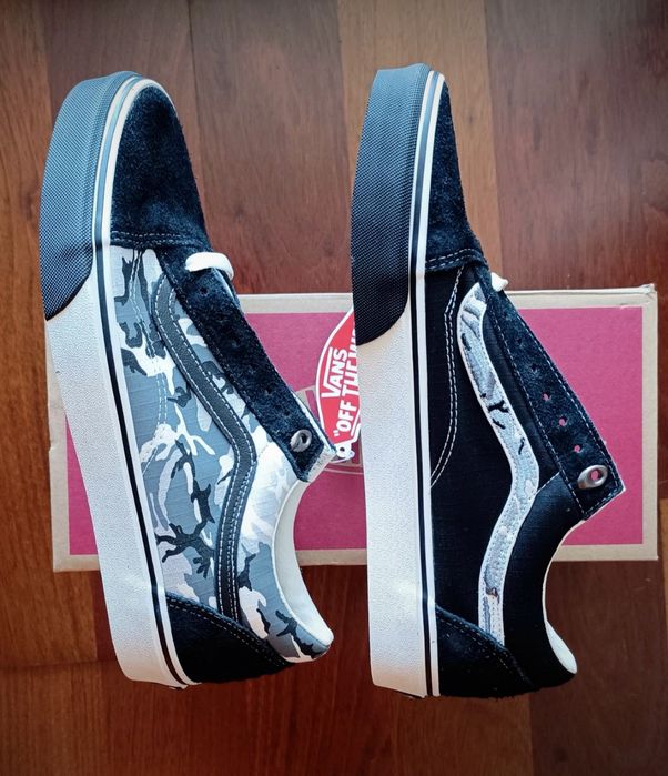 Vans Old Skool preto/camuflados novos
