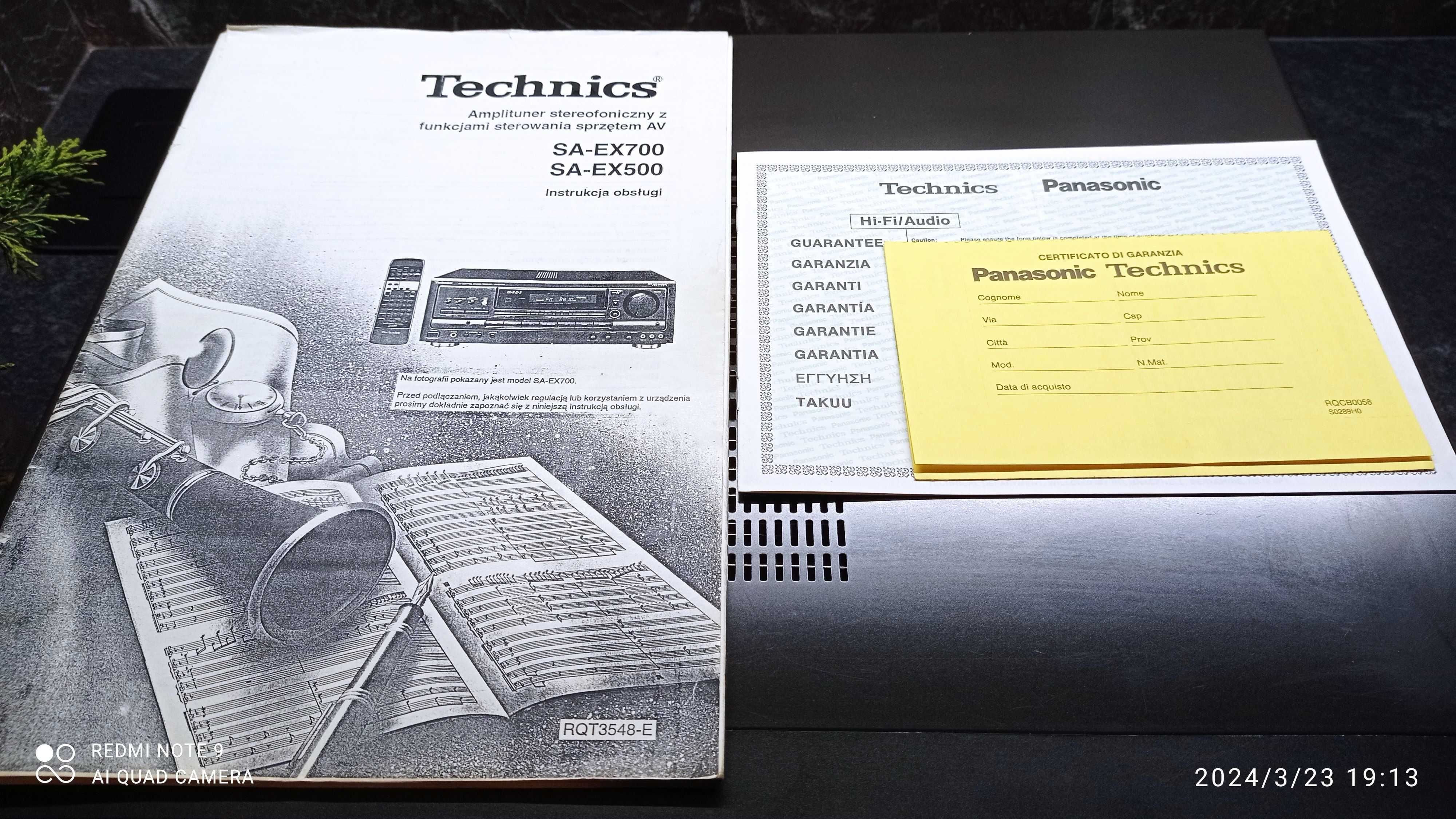 Technics SA-EX500 bdb.amplituner z RDS po fachowym przeglądzie zadbany