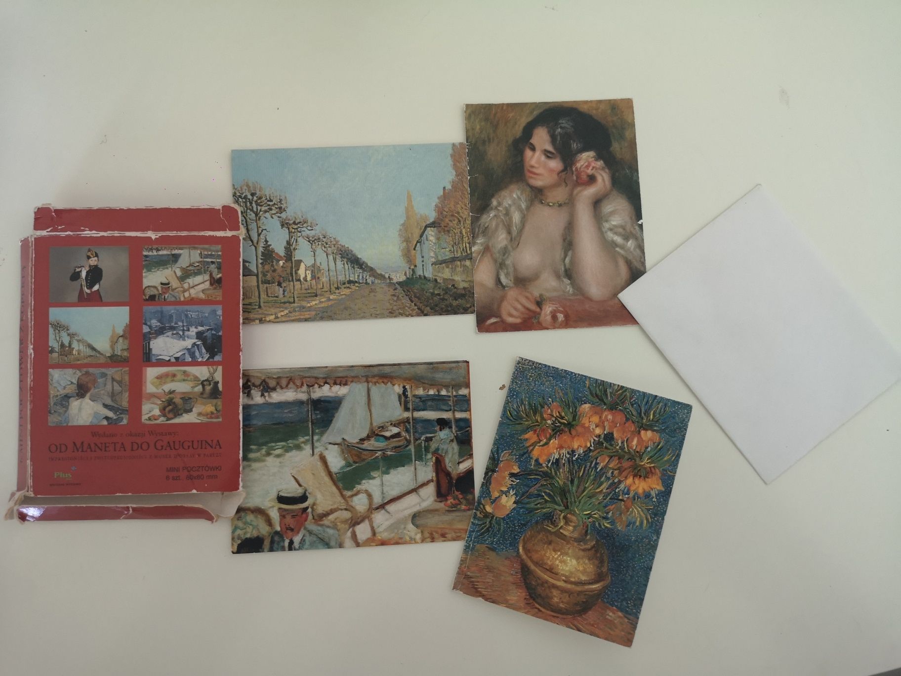 Mini pocztówki impresjoniści 4 sztuki bez obiegu