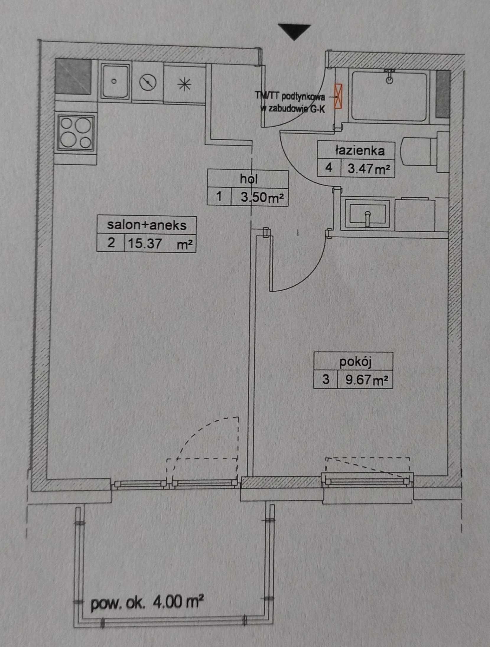 Nowe - do wprowadzenia - 2 pokoje 32 m2 - Rotmanka - Pruszcz Gdański