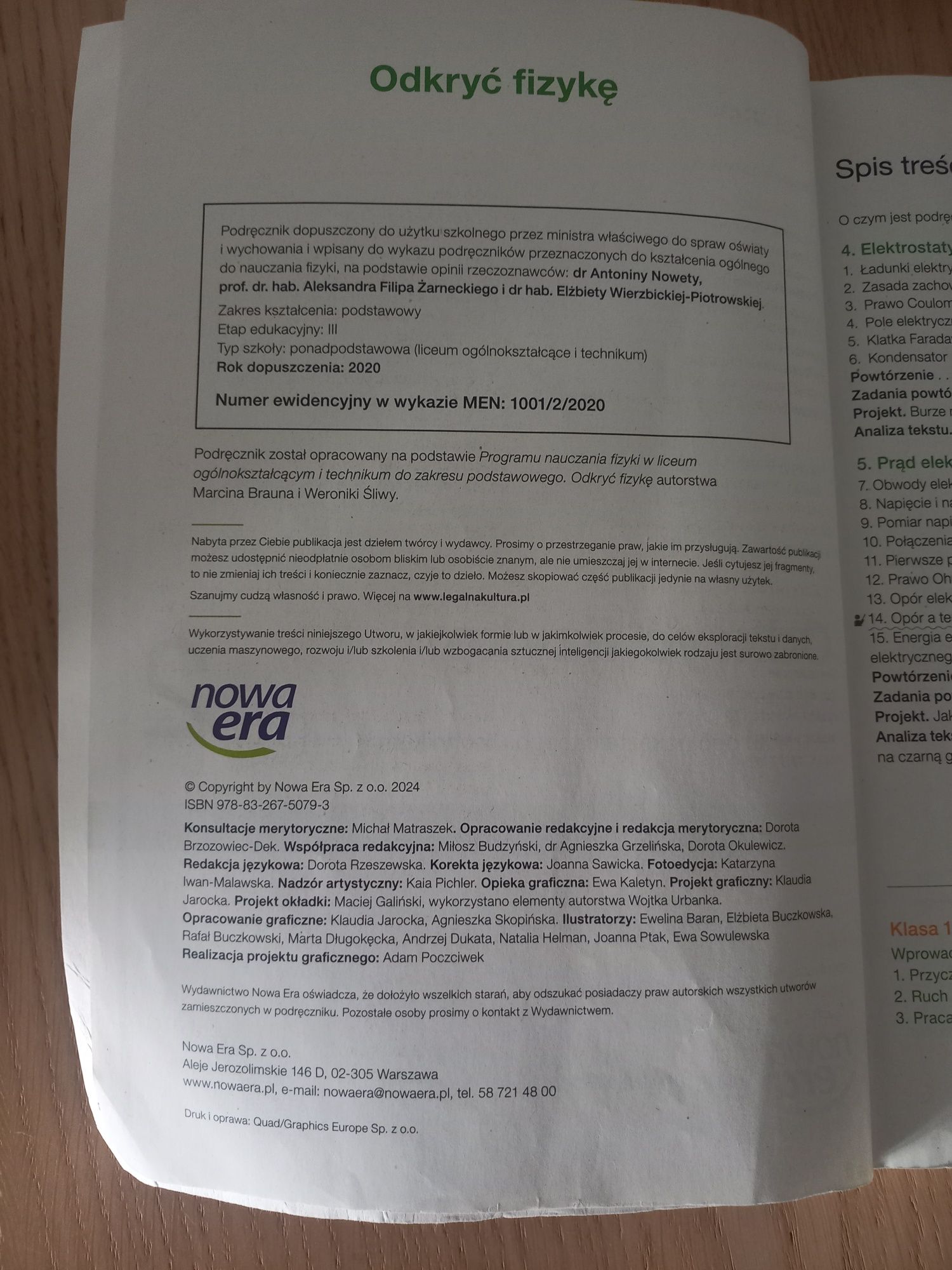 Odkryć fizykę 2 Podręcznik Zakr podstaw Liceum i technikum Edycja 2024