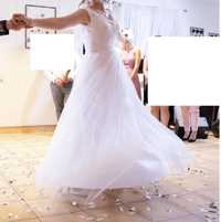 Suknia ślubna 38 długa biała